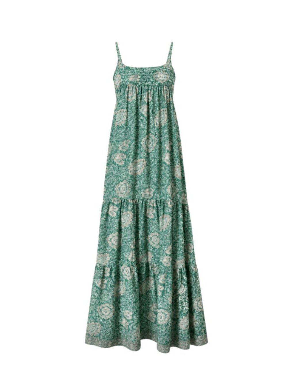 Natalie Martin Melanie Maxi Dress Womens Small Green Sleeveless Silk Tie Straps